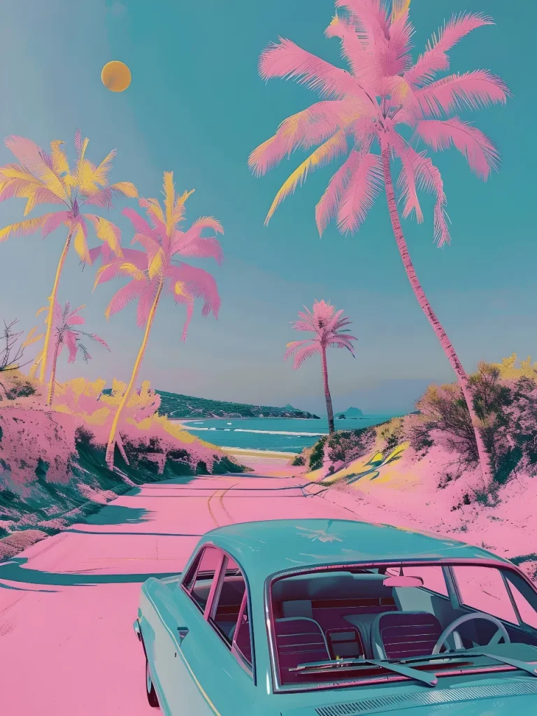 Cool Poster – Neon Coast Drive