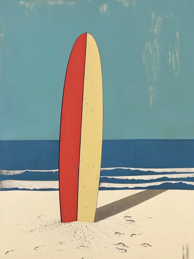 Cool Poster – Surfboard Stillness