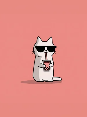 Cool Posters – Bubble Tea Kitty