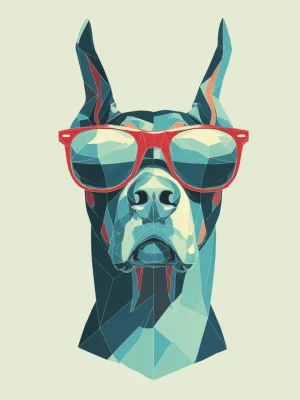 Cool Posters – Polygon Pup with Shades