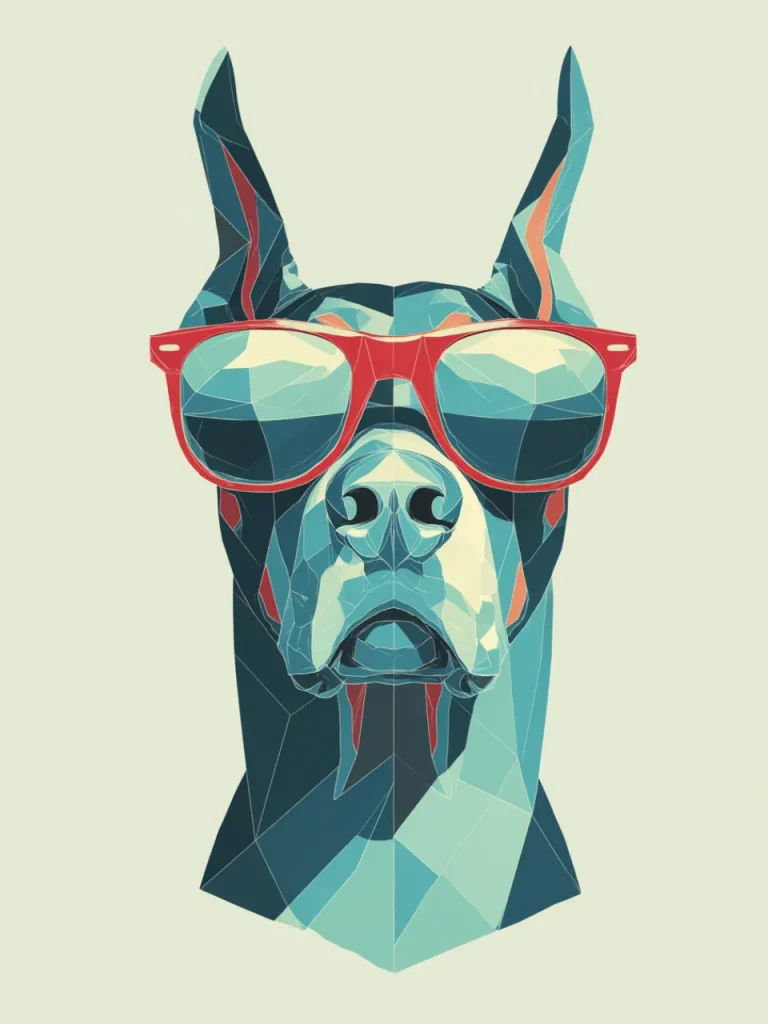 Cool Posters – Polygon Pup with Shades