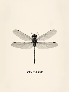 Cool Posters – Vintage Dragonfly