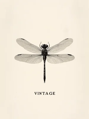 Cool Posters – Vintage Dragonfly