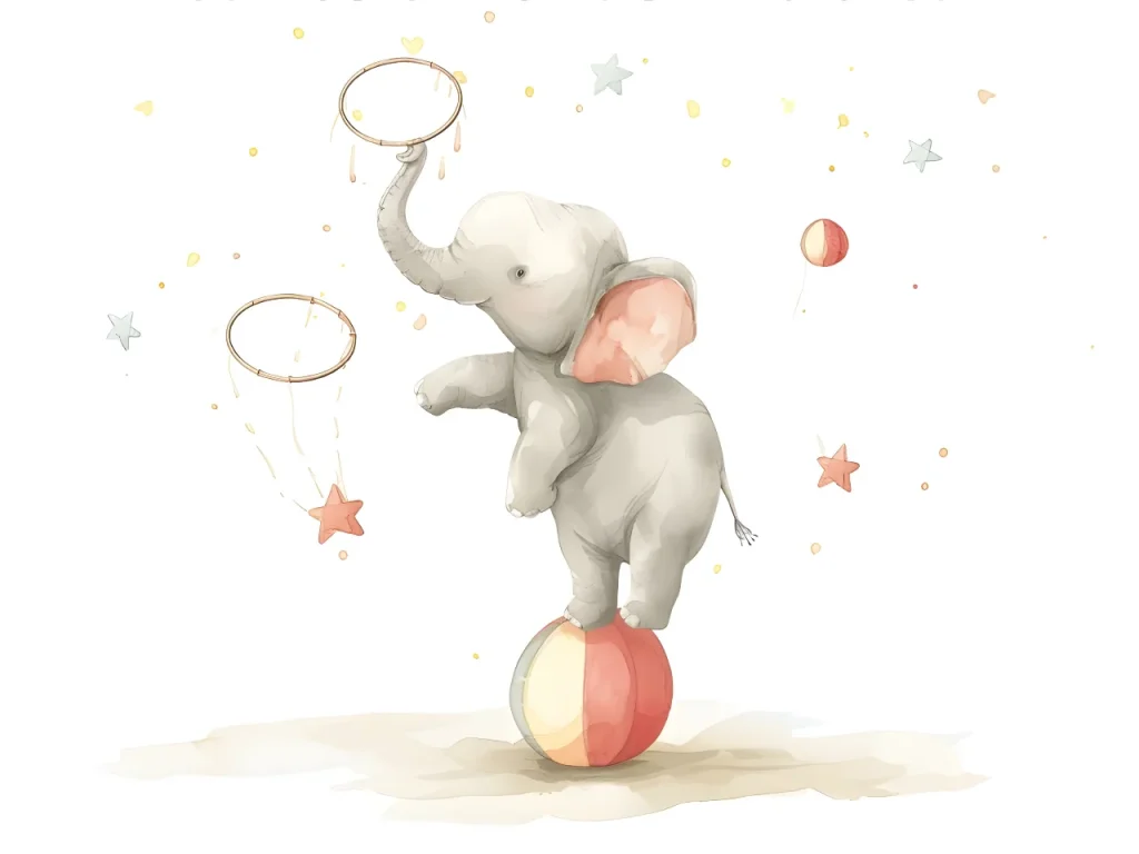 Pictures for Children room – Circus Elephant