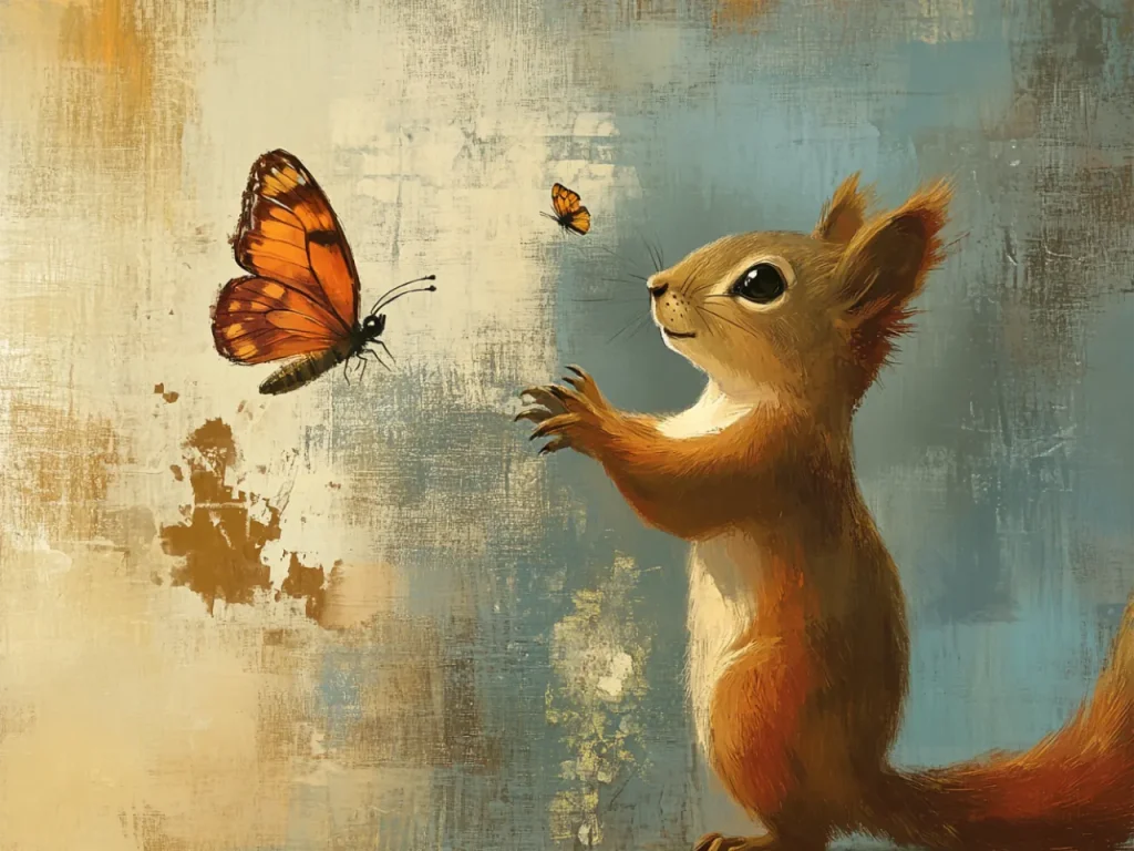 Pictures for Children room – Curious Squirrel