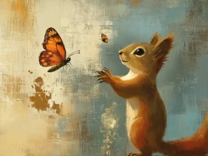 Pictures for Children room – Curious Squirrel