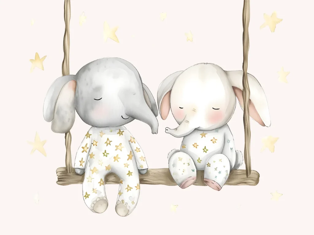 Pictures for Children room – Dreamy Elephants