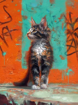 Animal Posters – Alley Cat Glow