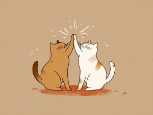 Animal Posters – High Five Cats