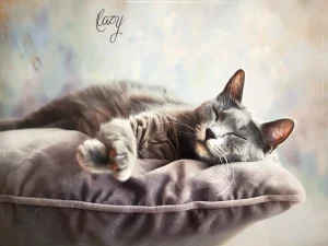 Animal Posters – Lazy Cat