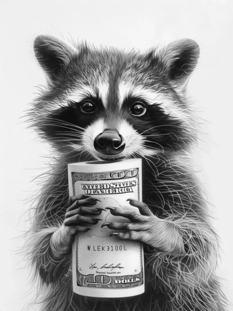 Animal Posters – Money Raccoon