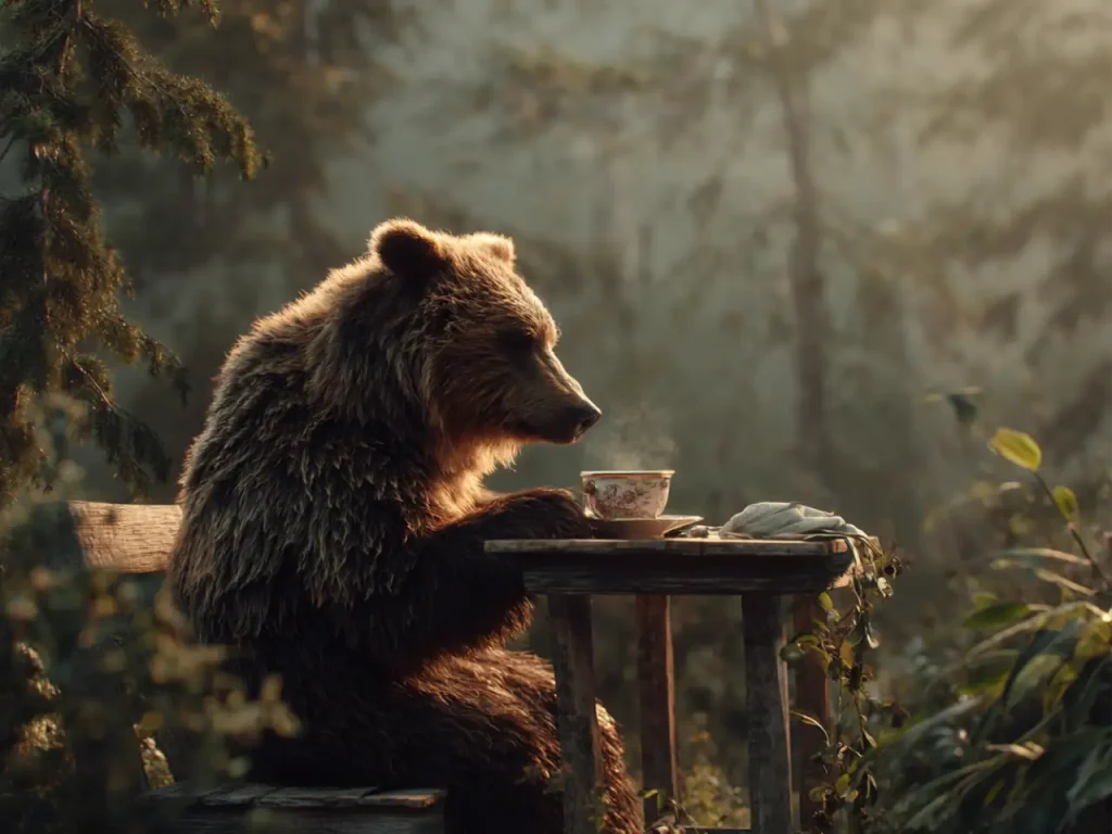 Animal Posters – Tea with a Bear
