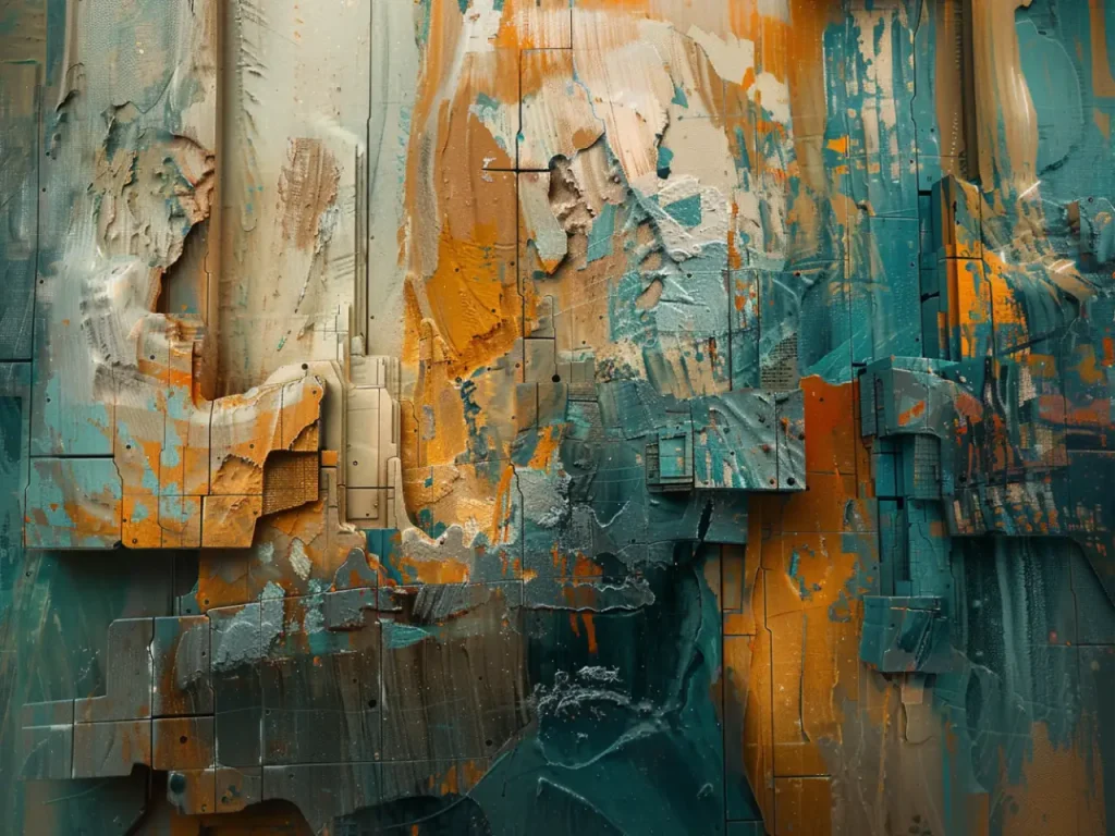 Cool Posters – Amber and Teal Collision