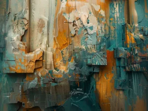 Cool Posters – Amber and Teal Collision