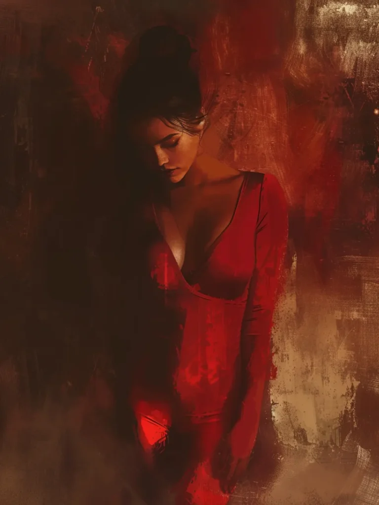 Cool Posters – Lady in Crimson Light