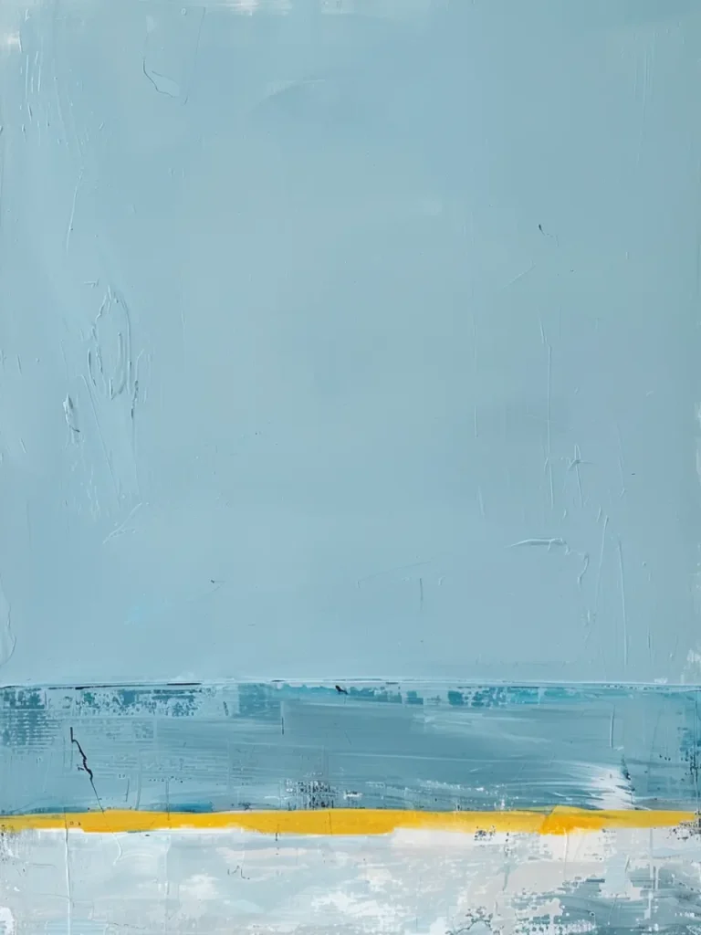 Minimalistic Posters – Yellow Line at Sea