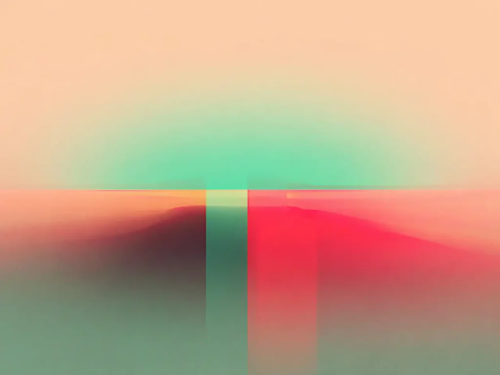 Pattern Poster – Digital Horizon Glow