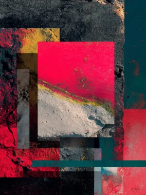 Pattern Posters – Crimson Overlay