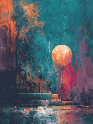 Pattern Posters – Moonlight Cascade