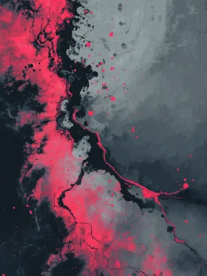 Pattern Posters – Neon Faultline