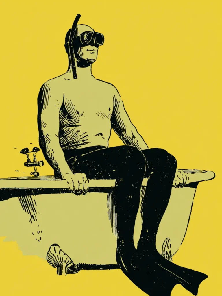 Poster For Living Room – Bathtub Diver