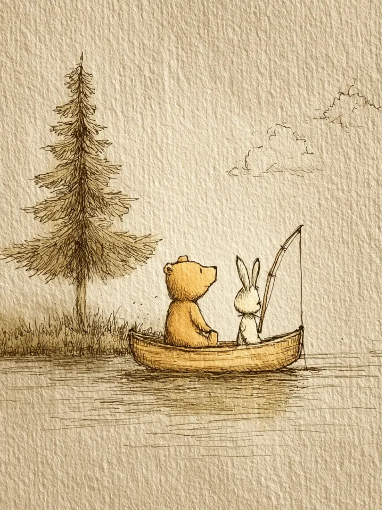 Poster For Living Room – Bear & Bunny Calm