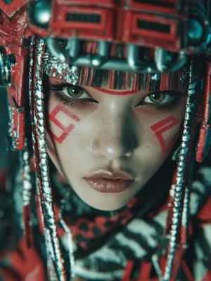 Poster For Living Room – Cyber Red Empress