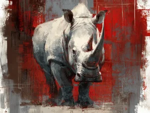 Poster For Living Room – Red Rhino