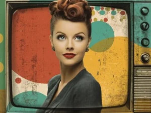 Poster For Living Room – Retro TV Beauty