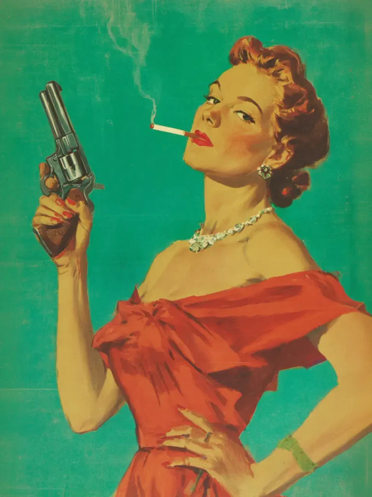 Poster For Living Room – Smoking Lady