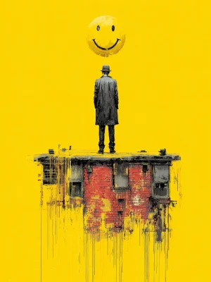 Poster For Living Room – Yellow Illusion