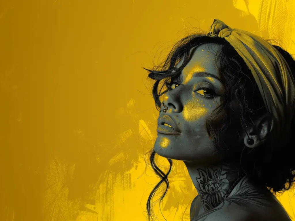 Poster For Living Room – Yellow Rebel Glow