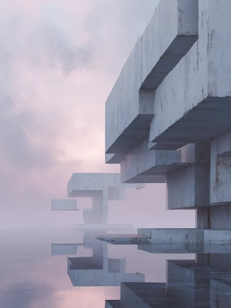Posters for Living Room – Brutalist Mirage