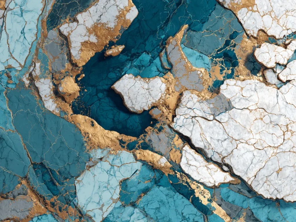 Posters for Living Room – Marble Plate Drift