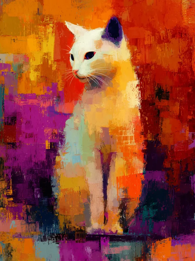 Animal Poster – Abstract Color Cat