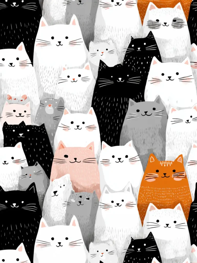 Animal Poster – Cat Crowd Cuties