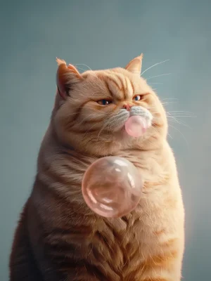 Animal Poster – Chubby Cat Pop