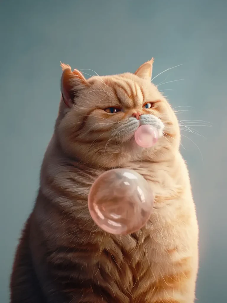 Animal Poster – Chubby Cat Pop