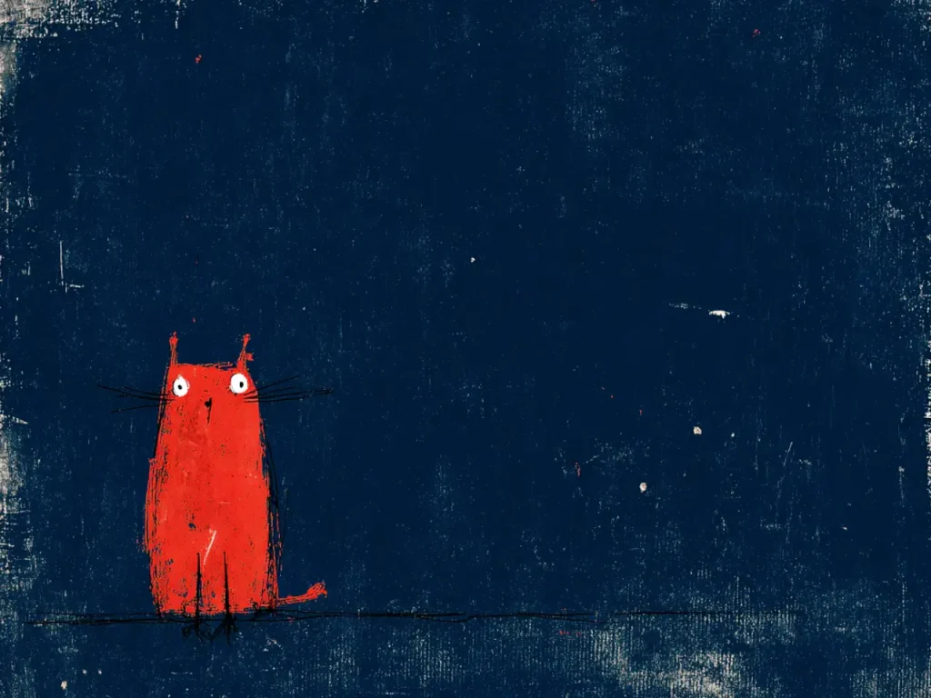 Animal Poster – Lonely Red Cat