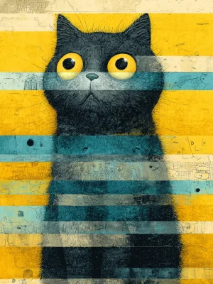 Animal Poster – Striped Eyes Cat