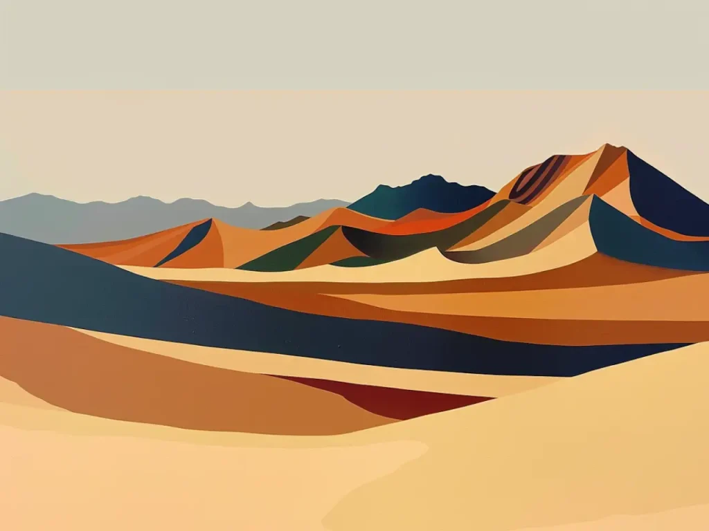 Minimalistic Poster – Geometric Dunes