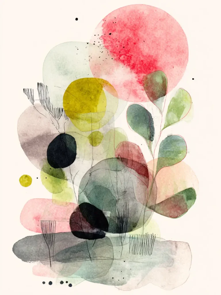 Minimalistic Poster – Watercolor Bloom