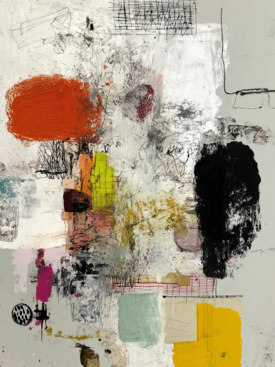 Poster For Living Room Scribbled Silence chaotic calm speaks