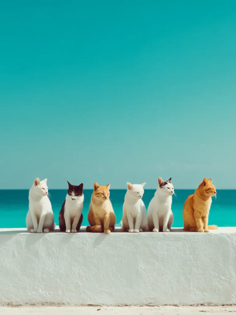 Poster For Children Room – Ocean Cats